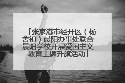 张家港市经开区（杨舍镇）晨阳办事处联合晨阳学校开展爱国主义教育主题升旗活动