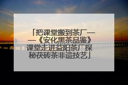 把课堂搬到茶厂——《安化黑茶品鉴》课堂走进益阳茶厂探秘茯砖茶非遗技艺