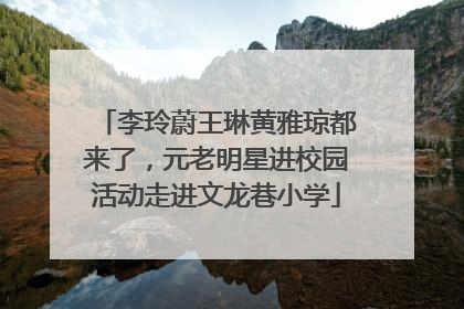 李玲蔚王琳黄雅琼都来了,元老明星进校园活动走进文龙巷小学