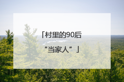 村里的90后“当家人”