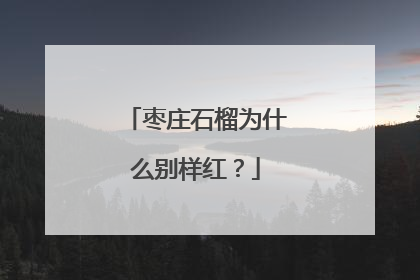 枣庄石榴为什么别样红？