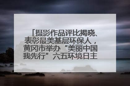 摄影作品评比揭晓、表彰最美基层环保人，黄冈市举办“美丽中国我先行”六五环境日主题宣传活动