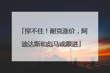 撑不住！耐克涨价，阿迪达斯和彪马或跟进