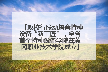 政校行联动培育特种设备“新工匠”，全省首个特种设备学院在黄冈职业技术学院成立