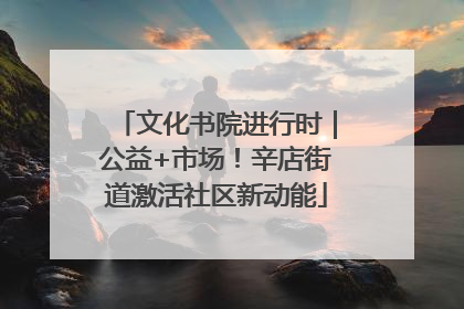 文化书院进行时｜公益+市场！辛店街道激活社区新动能