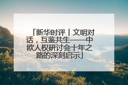 新华时评丨文明对话，互鉴共生——中欧人权研讨会十年之路的深刻启示