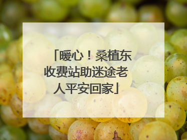 暖心！桑植东收费站助迷途老人平安回家