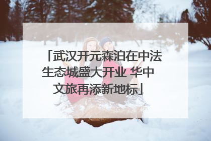 武汉开元森泊在中法生态城盛大开业 华中文旅再添新地标