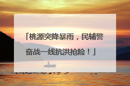 桃源突降暴雨，民辅警奋战一线抗洪抢险！