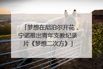 梦想在尼泊尔开花，宁诺推出青年支教纪录片《梦想二次方》
