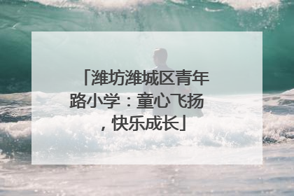 潍坊潍城区青年路小学：童心飞扬，快乐成长