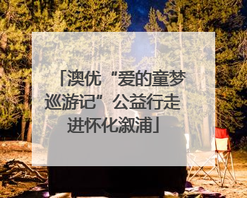 澳优“爱的童梦巡游记”公益行走进怀化溆浦