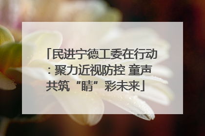 民进宁德工委在行动：聚力近视防控 童声共筑“睛”彩未来