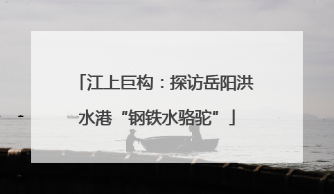 江上巨构：探访岳阳洪水港“钢铁水骆驼”