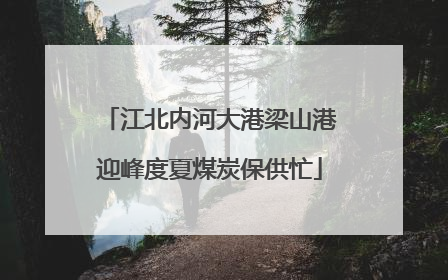 江北内河大港梁山港迎峰度夏煤炭保供忙