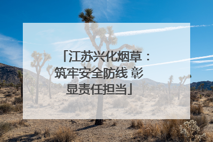 江苏兴化烟草：筑牢安全防线 彰显责任担当