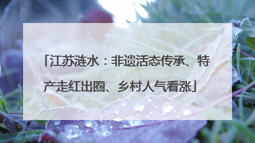 江苏涟水：非遗活态传承、特产走红出圈、乡村人气看涨