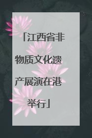 江西省非物质文化遗产展演在港举行