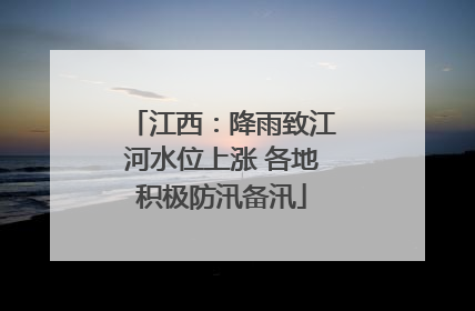 江西：降雨致江河水位上涨 各地积极防汛备汛