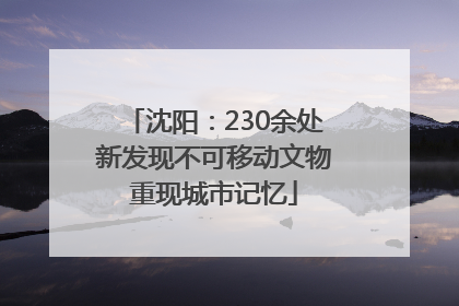 沈阳：230余处新发现不可移动文物重现城市记忆