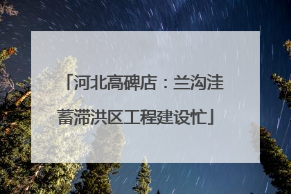 河北高碑店：兰沟洼蓄滞洪区工程建设忙
