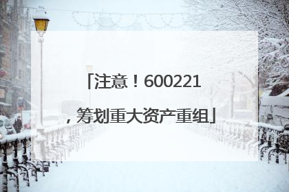 注意！600221，筹划重大资产重组