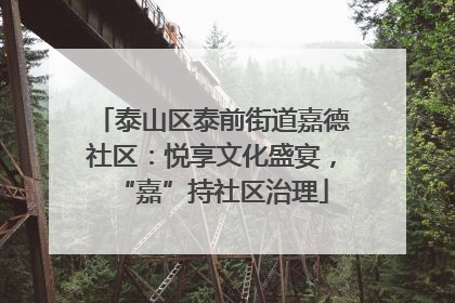泰山区泰前街道嘉德社区：悦享文化盛宴，“嘉”持社区治理