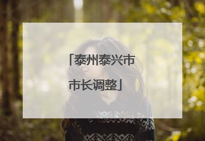 泰州泰兴市市长调整
