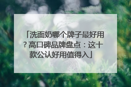 洗面奶哪个牌子最好用？高口碑品牌盘点：这十款公认好用值得入