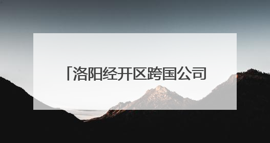 洛阳经开区跨国公司专场对接活动举行