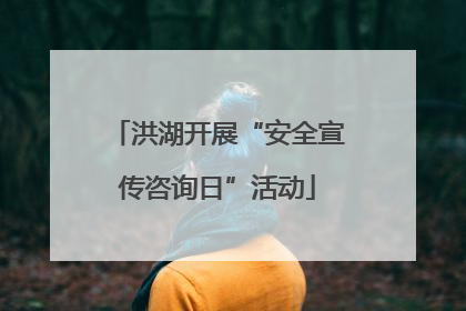 洪湖开展“安全宣传咨询日”活动