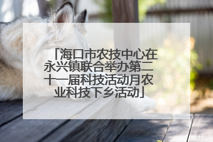 海口市农技中心在永兴镇联合举办第二十一届科技活动月农业科技下乡活动