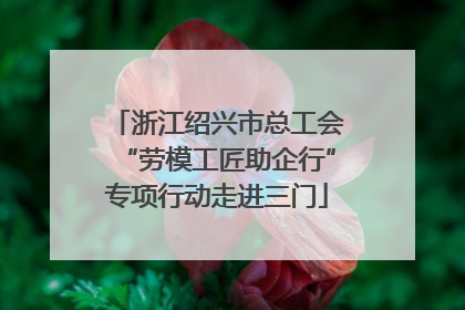 浙江绍兴市总工会“劳模工匠助企行”专项行动走进三门
