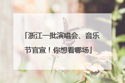 浙江一批演唱会、音乐节官宣！你想看哪场