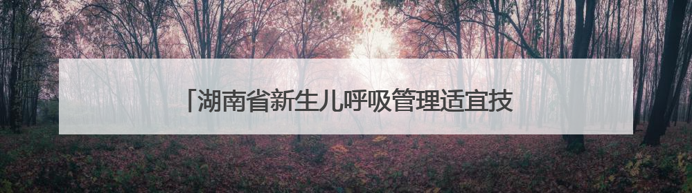 湖南省新生儿呼吸管理适宜技术推广培训班（岳阳站）举办