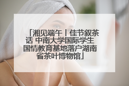 湘见端午丨佳节叙茶话 中南大学国际学生国情教育基地落户湖南省茶叶博物馆