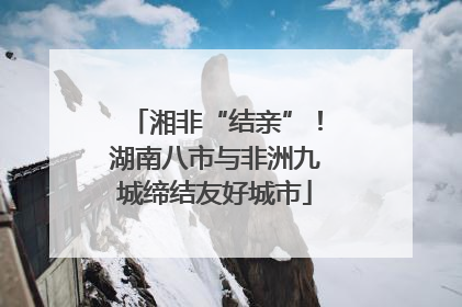 湘非“结亲”！湖南八市与非洲九城缔结友好城市