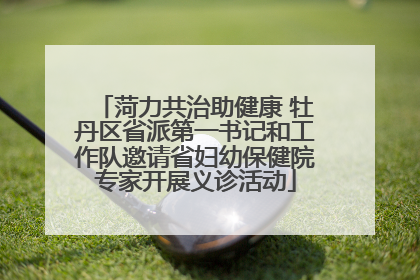 菏力共治助健康 牡丹区省派第一书记和工作队邀请省妇幼保健院专家开展义诊活动