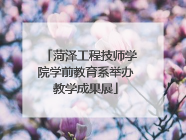 菏泽工程技师学院学前教育系举办教学成果展