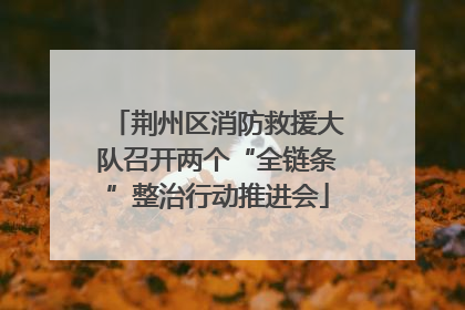 荆州区消防救援大队召开两个“全链条”整治行动推进会
