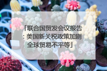 联合国贸发会议报告：美国新关税政策加剧全球贸易不平等
