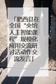 肥西县在全国“央馆人工智能课程”规模化应用交流研讨活动作交流发言