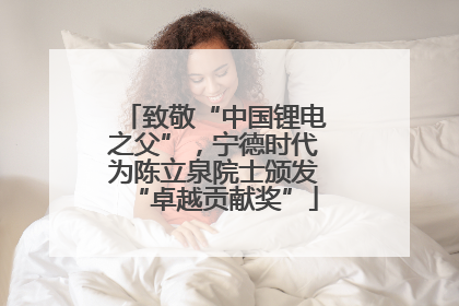 致敬“中国锂电之父”，宁德时代为陈立泉院士颁发“卓越贡献奖”
