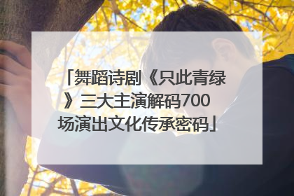 舞蹈诗剧《只此青绿》三大主演解码700场演出文化传承密码