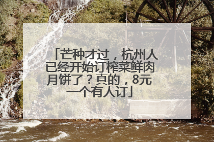 芒种才过，杭州人已经开始订榨菜鲜肉月饼了？真的，8元一个有人订