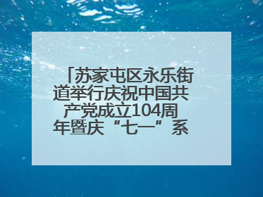 苏家屯区永乐街道举行庆祝中国共产党成立104周年暨庆“七一”系列活动