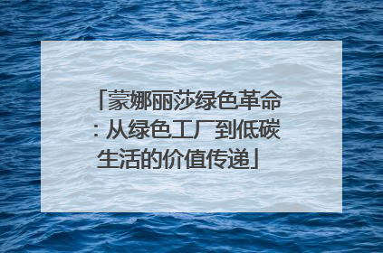 蒙娜丽莎绿色革命：从绿色工厂到低碳生活的价值传递