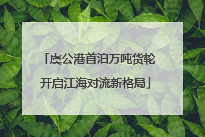 虞公港首泊万吨货轮 开启江海对流新格局