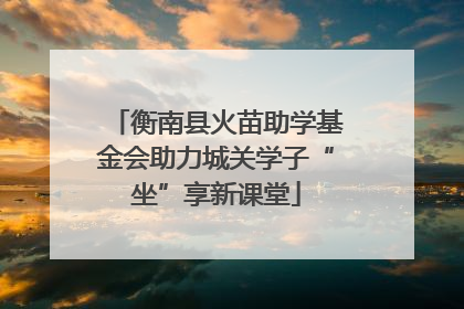 衡南县火苗助学基金会助力城关学子“坐”享新课堂