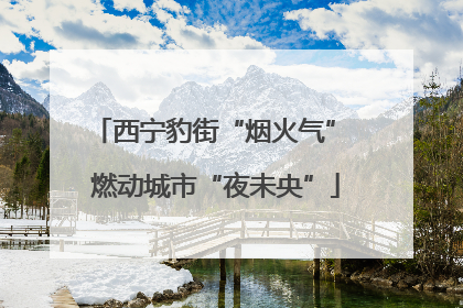西宁豹街“烟火气” 燃动城市“夜未央”
